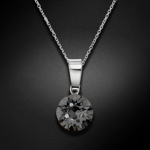 Серебряный кулон "Klasika (Silver Night)" с кристаллами Swarovski™
